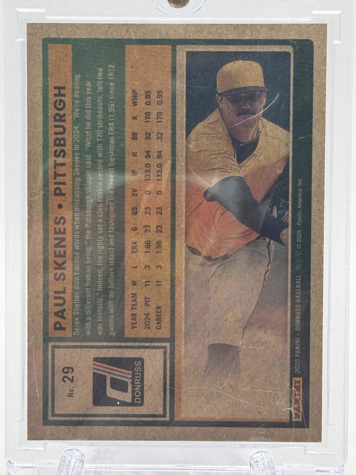 2025 Donruss #29 Paul Skenes Artist Proof # 04/25
