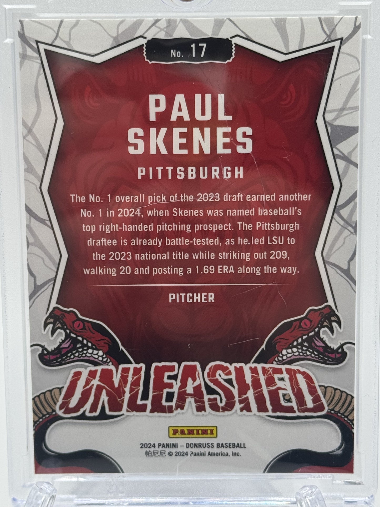 2024 Donruss #17 Paul Skenes Unleashed Green Ice #/15