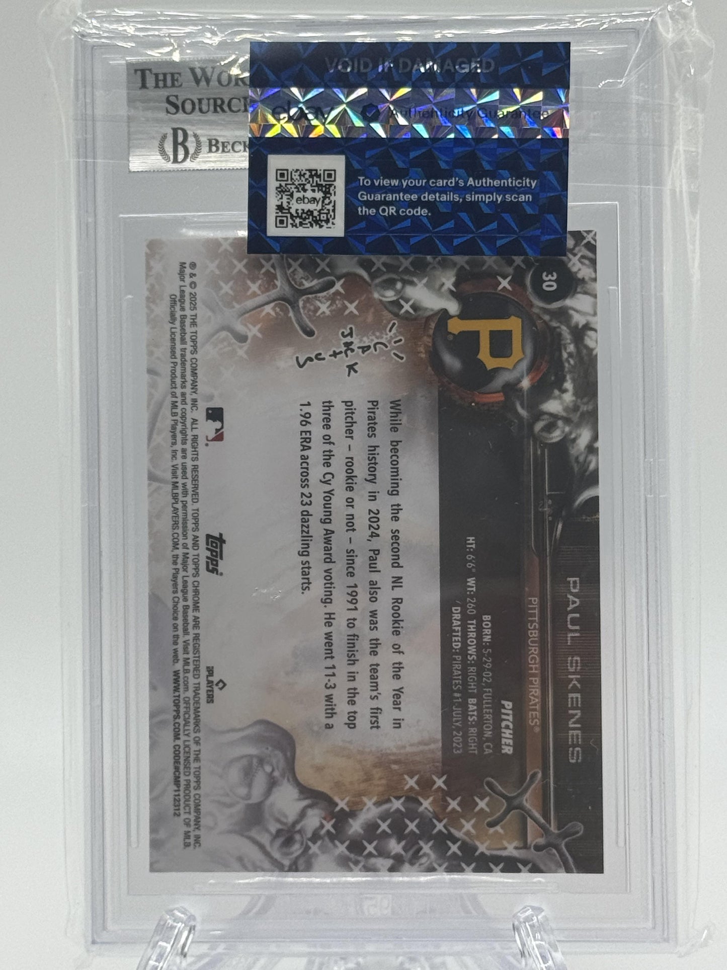2025 Topps Cosmic Chrome Cactus Jack Skenes Gold 50 31