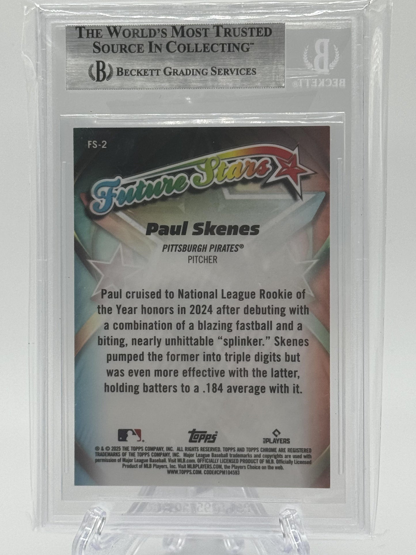Paul Skenes FS-2 Orange Refractor BGS 9