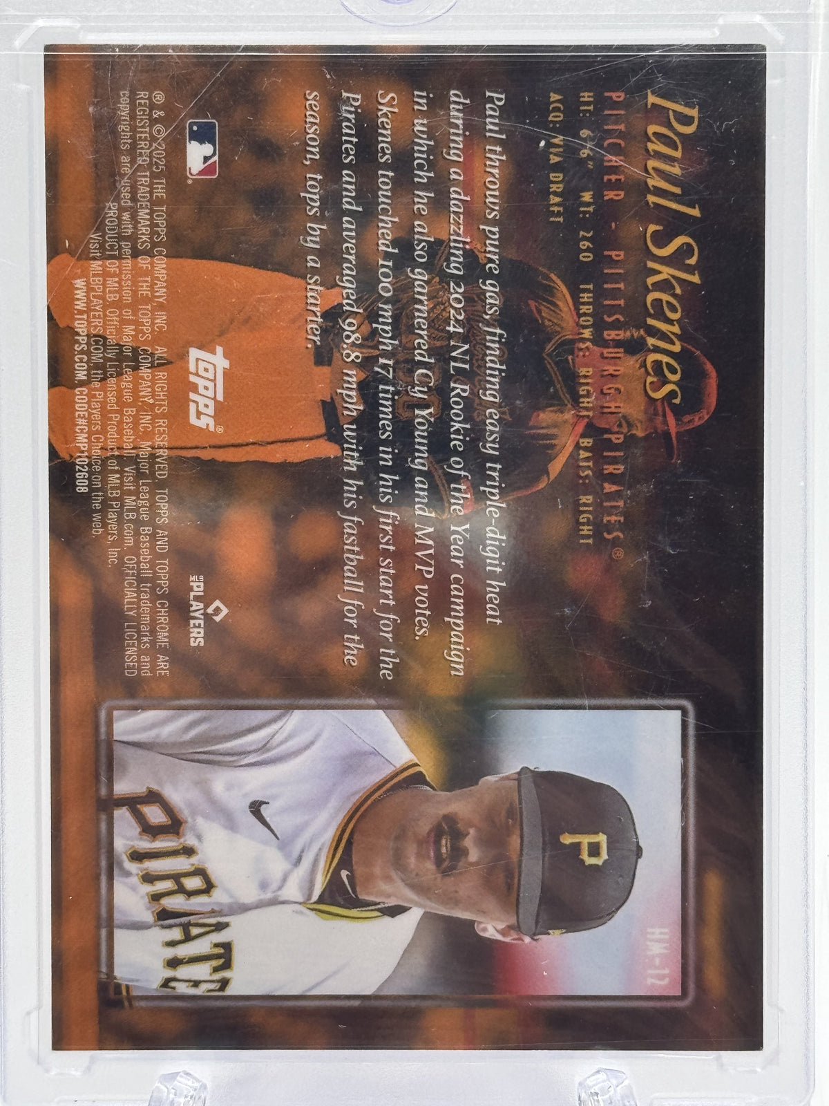 2025 Topps Chrome #HM-12 Paul Skenes Hobby Masters