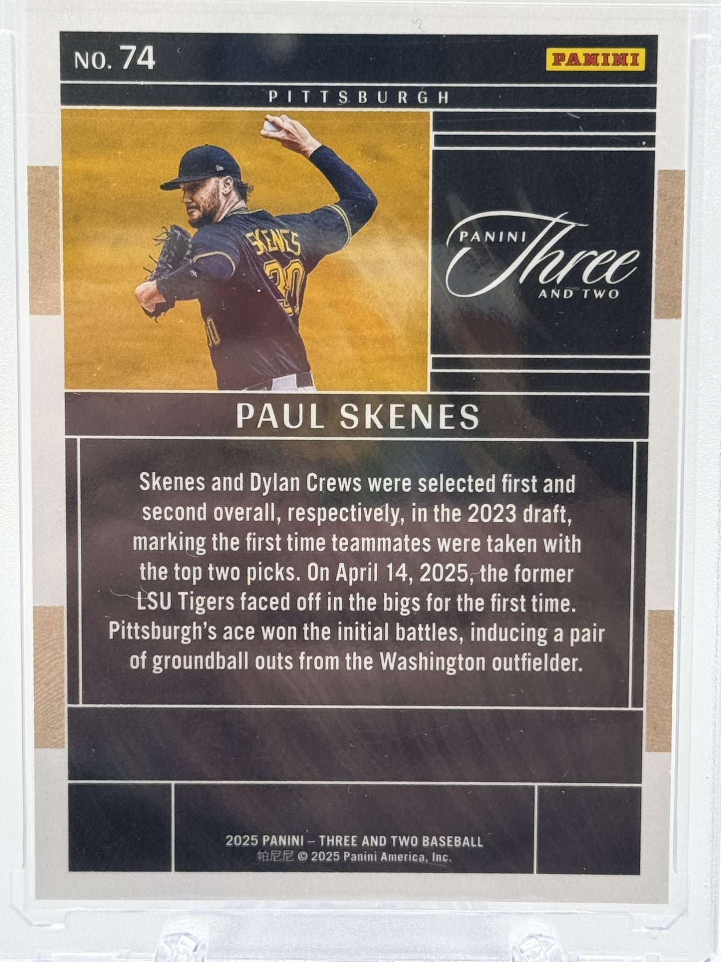 2025 Panini Three and Two #74 Paul Skene's Full Count # 25/32