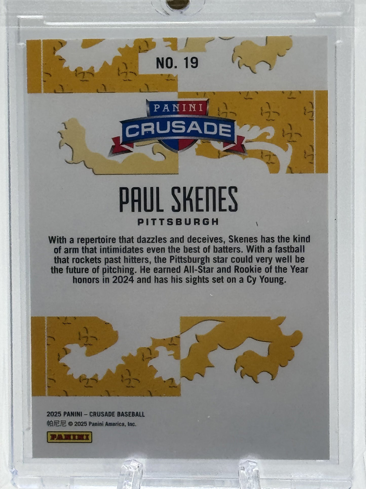 2025 Panini Crusade #19 Paul Skenes Green # 3/5
