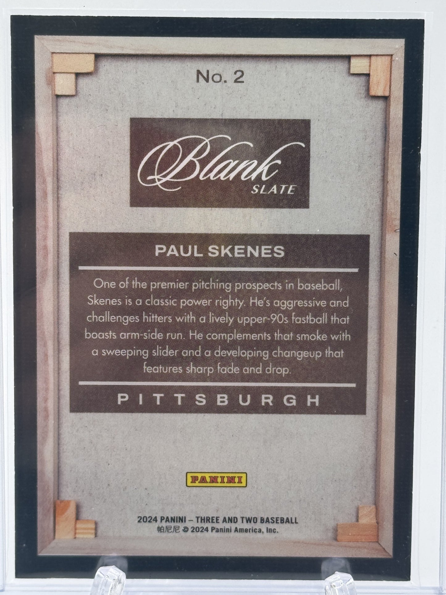 2024 Panini Three and Two #2 Paul Skenes Blank Slate