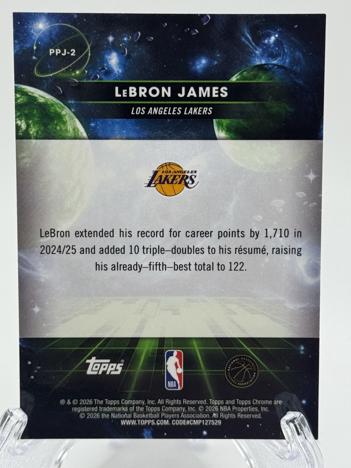 2025 Topps Chrome Cosmic #PPJ-2 Lebron James Planetary Pursuit Jupiter