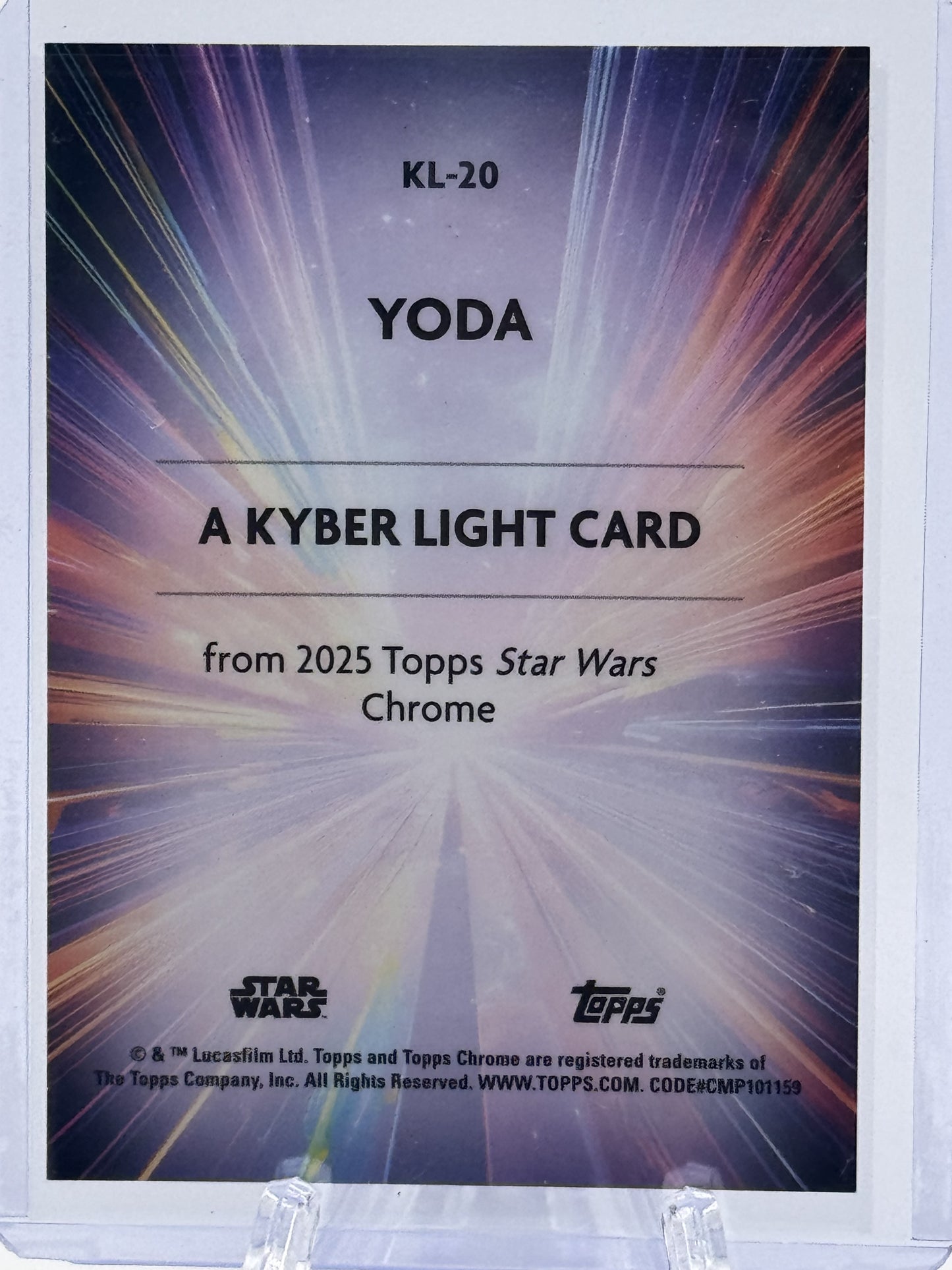 2025 Topps Chrome Star Wars #KL-20 Yoda Kyber Light