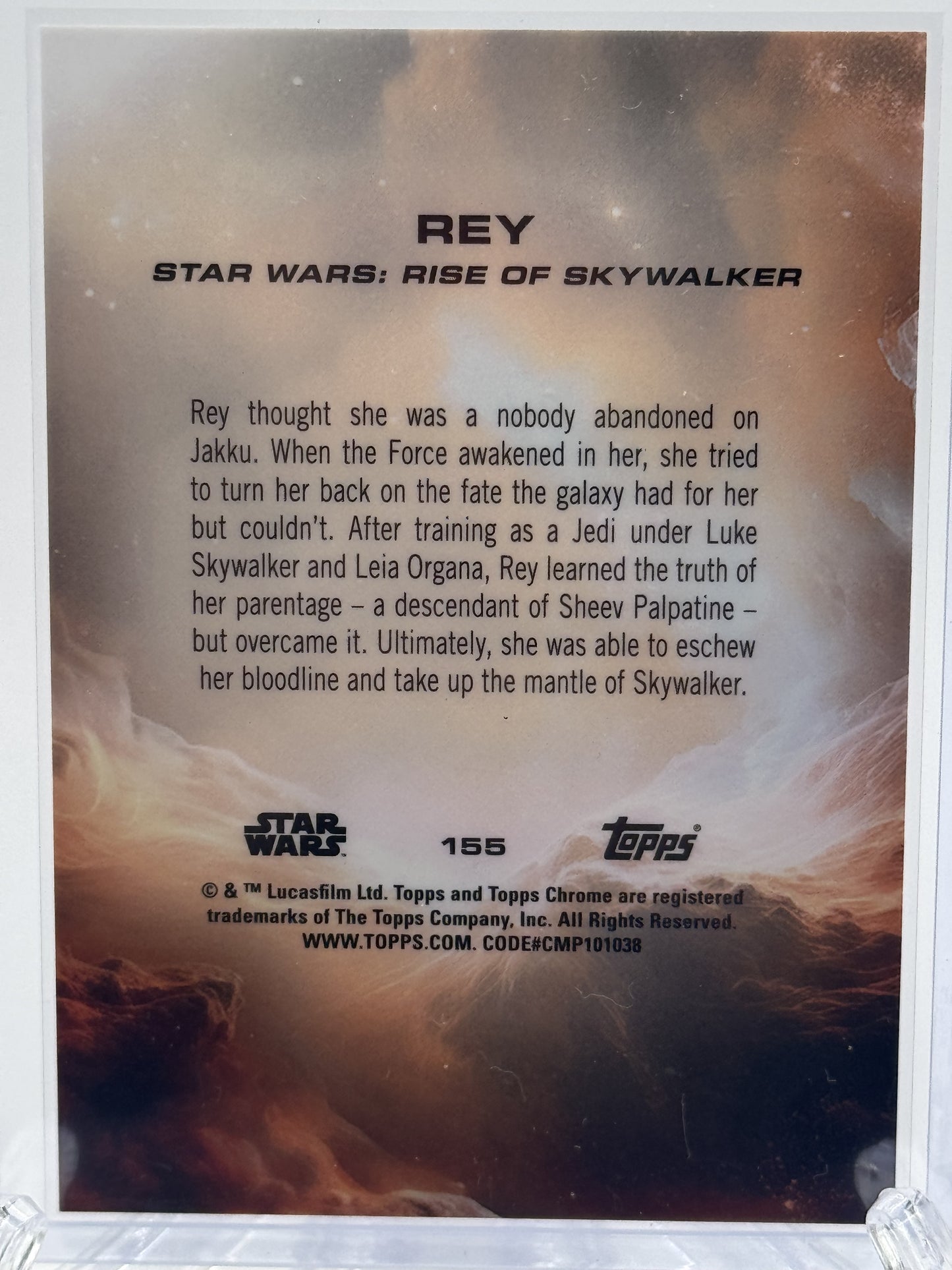 2025 Topps Chrome Edition Star Wars #155 Rey Gold Refractor # 16/50