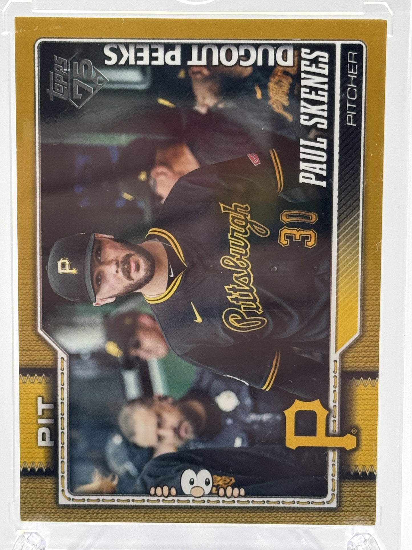 2026 Topps #100 Paul Skenes Dugout Peeks Gold # 37/50
