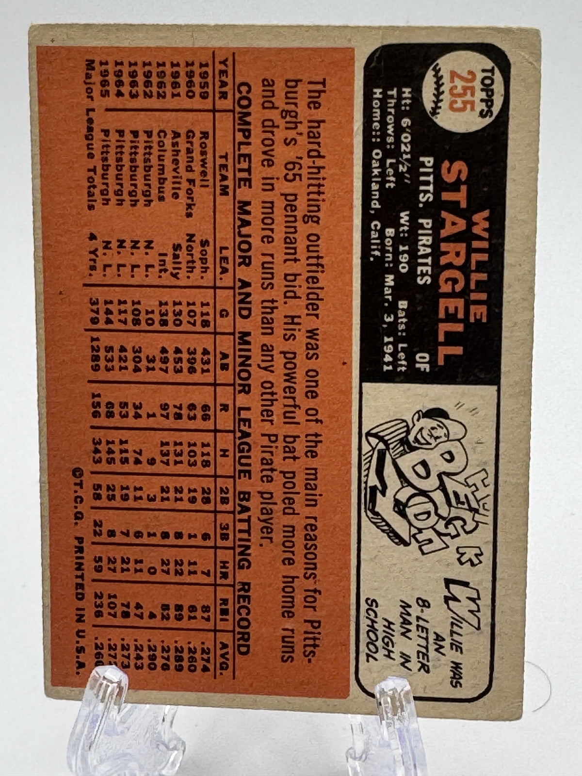 1966 Topps #255 Willie Stargell