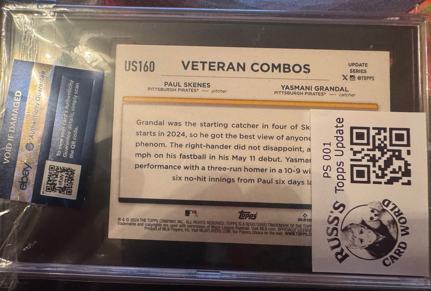 2024 Topps Update #US160 Paul Skenes Platinum SGC 9