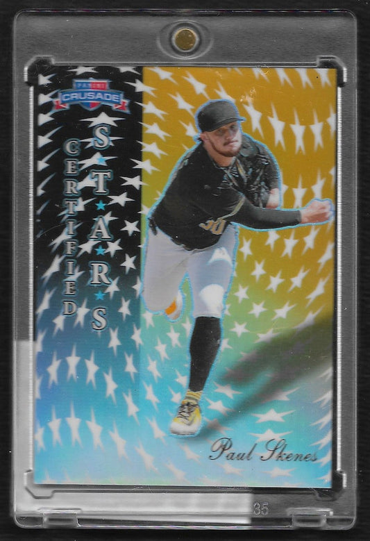 2025 Panini Crusade #13 Paul Skenes Certified Stars Gold #/10