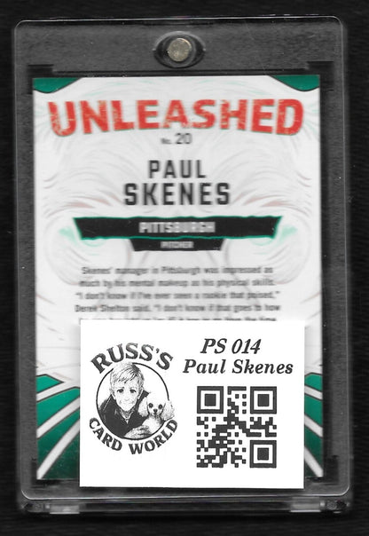 2025 Donruss #20 Paul Skenes Unleashed Gold Ice #/10