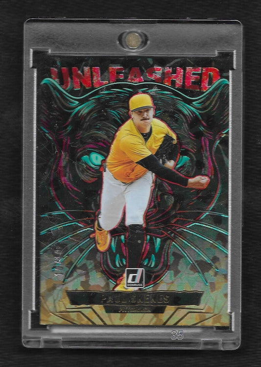2025 Donruss #20 Paul Skenes Unleashed Gold Ice #/10