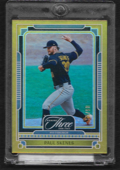 2025 Panini Three and Two #74 Paul Skenes Holo Gold #/10