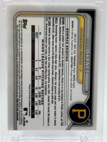 2024 Bowman #BCP-125 Paul Skenes Chrome Prospects Mojo Orange Refractors #/25