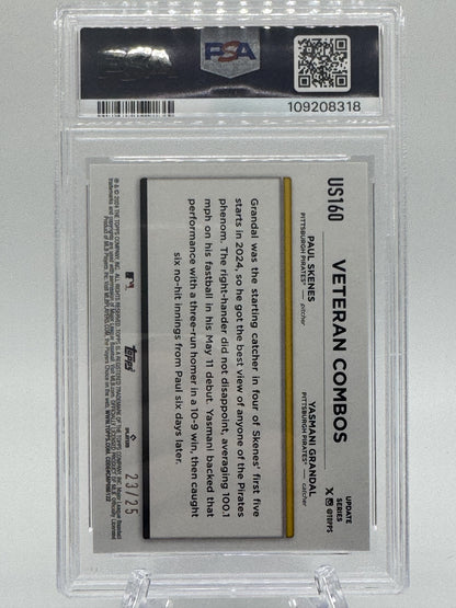 2024 Topps Update #US160 Paul Skenes / Yasmani Grandal Mem Day Camo PSA 9 #23/25
