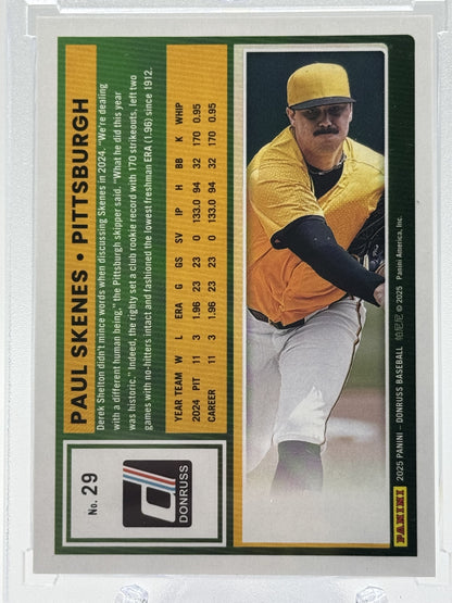 2025 Donruss #29 Paul Skenes Teal # 2/25