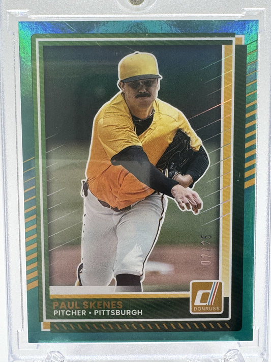 2025 Donruss #29 Paul Skenes Teal # 2/25
