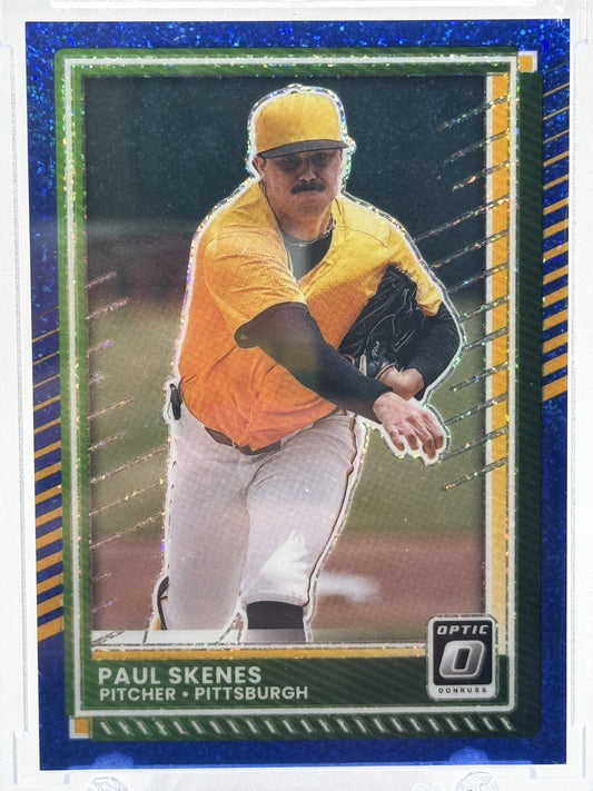 2025 Donruss #29 Paul Skenes Optic Blue Glitter # 5/8