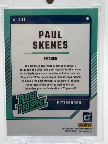 2024 Donruss #131 Paul Skenes Teal # 08/25