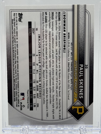 2025 Bowman #30 Paul Skenes Black # 8/10