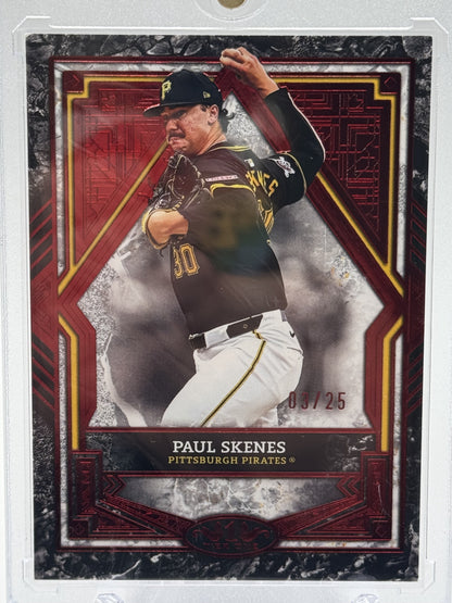 2025 Topps Tier One #55 Paul Skenes Red Foil # 3/25