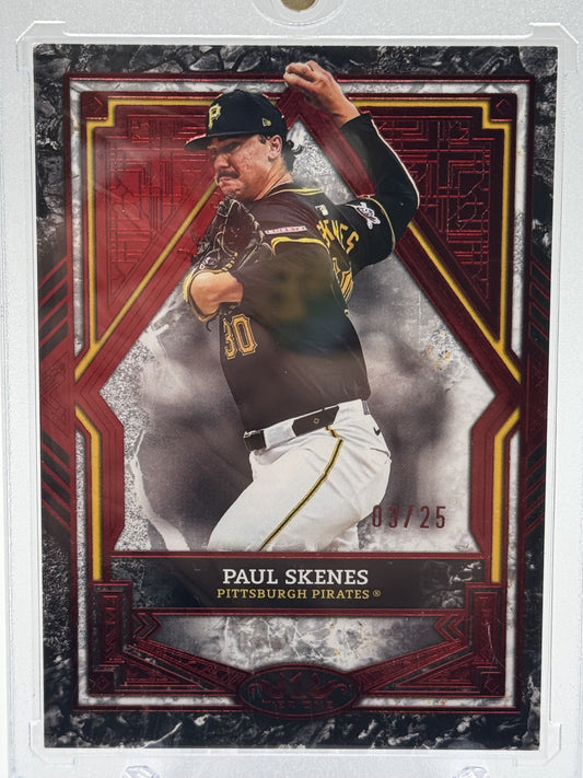 2025 Topps Tier One #55 Paul Skenes Red Foil # 3/25