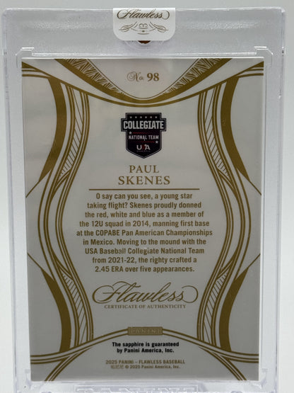 2025 Panini Flawless #98 Paul Skenes Sapphire 15/15