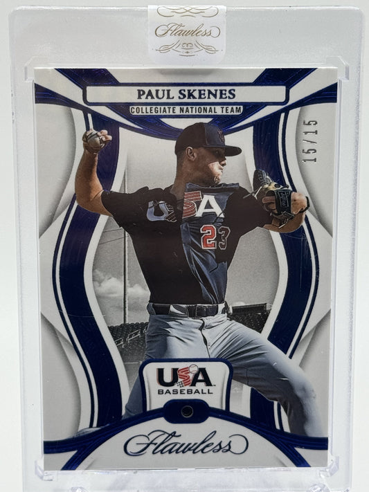 2025 Panini Flawless #98 Paul Skenes Sapphire 15/15