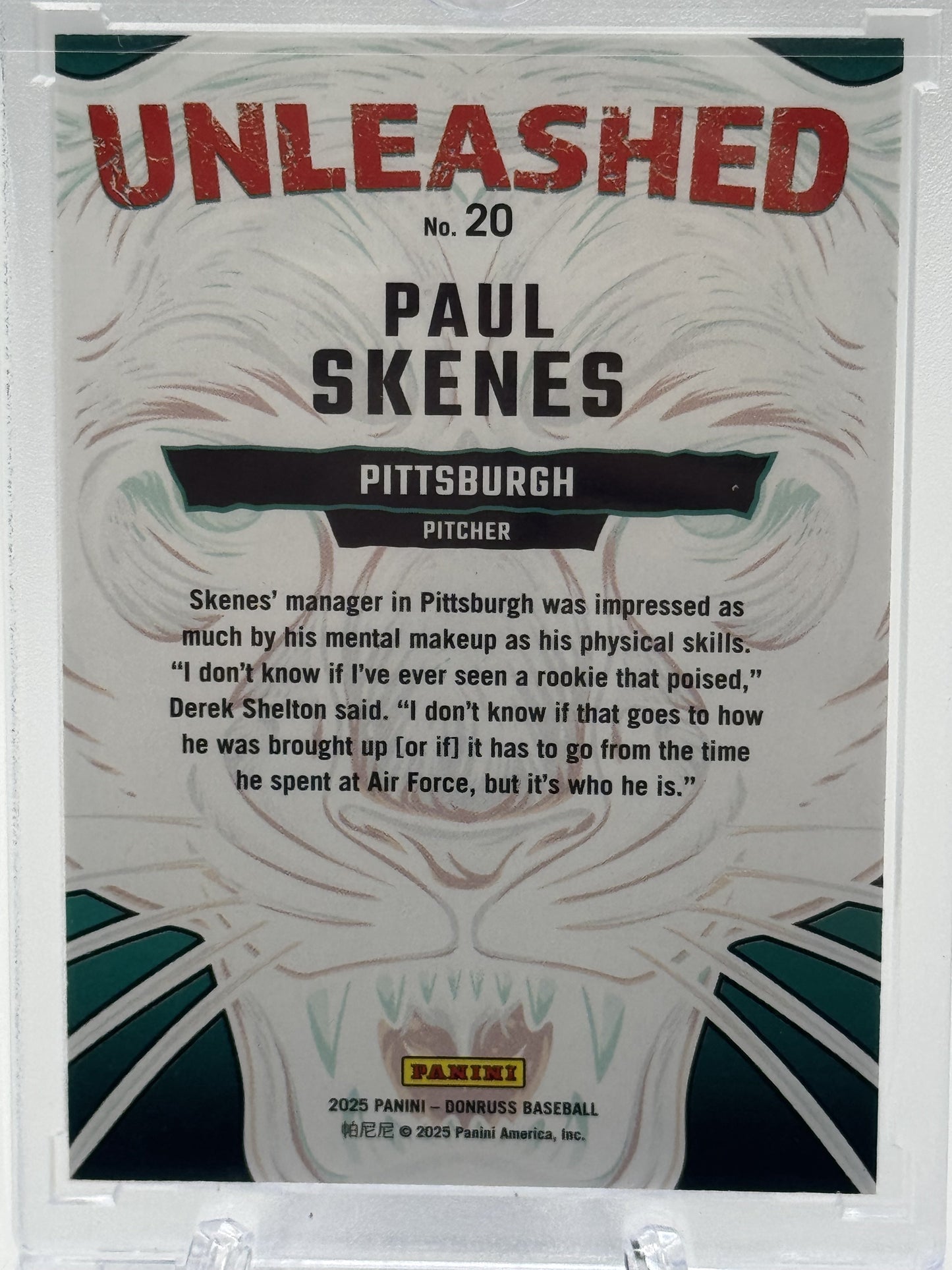2025 Donruss #20 Paul Skenes Unleashed Green Xplosion # 14/25