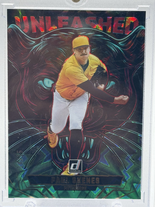 2025 Donruss #20 Paul Skenes Unleashed Green Xplosion # 14/25