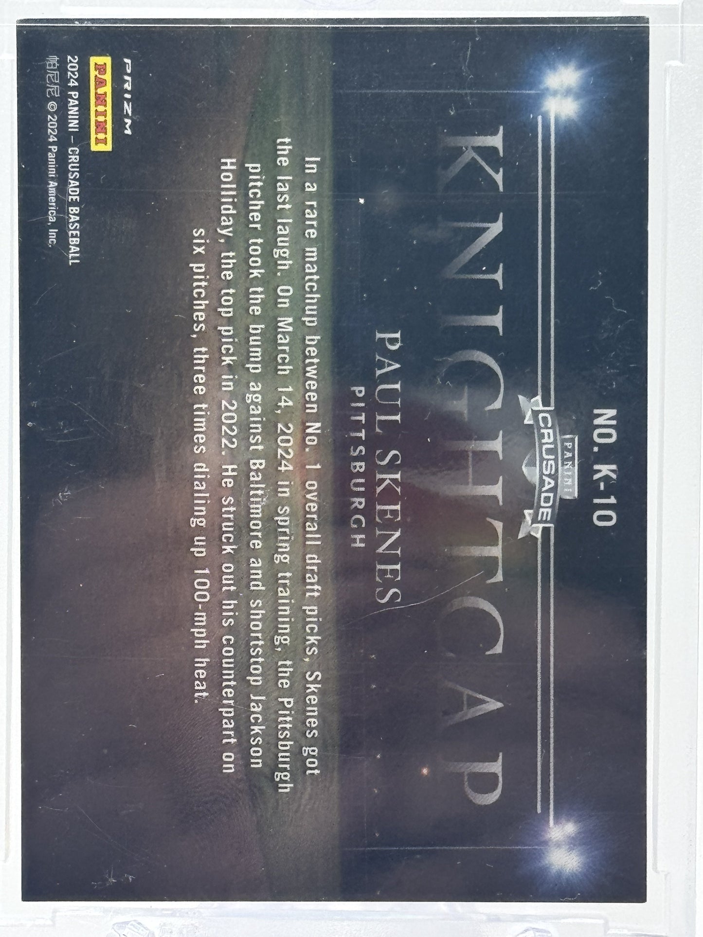 2024 Panini Crusade #K-10 Paul Skenes Knightcap
