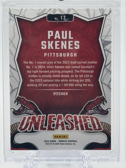 2024 Donruss #17 Paul Skenes Unleashed Blue Ice # 19/35