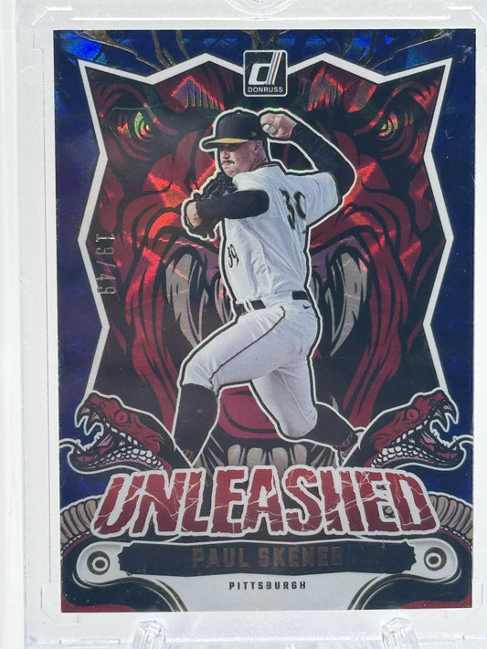 2024 Donruss #17 Paul Skenes Unleashed Blue Ice # 19/35