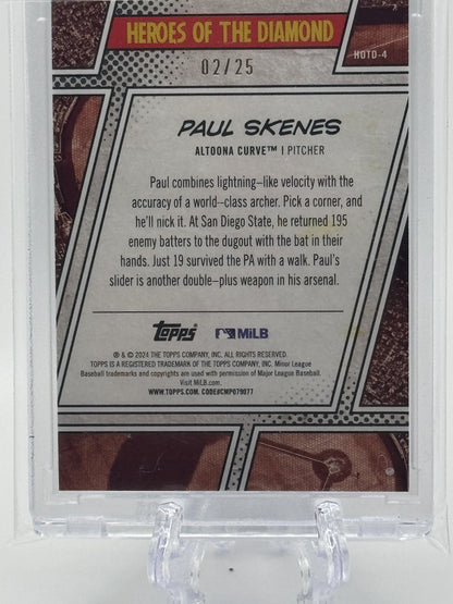 Paul Skenes Heroes Diamond Orange Foil card