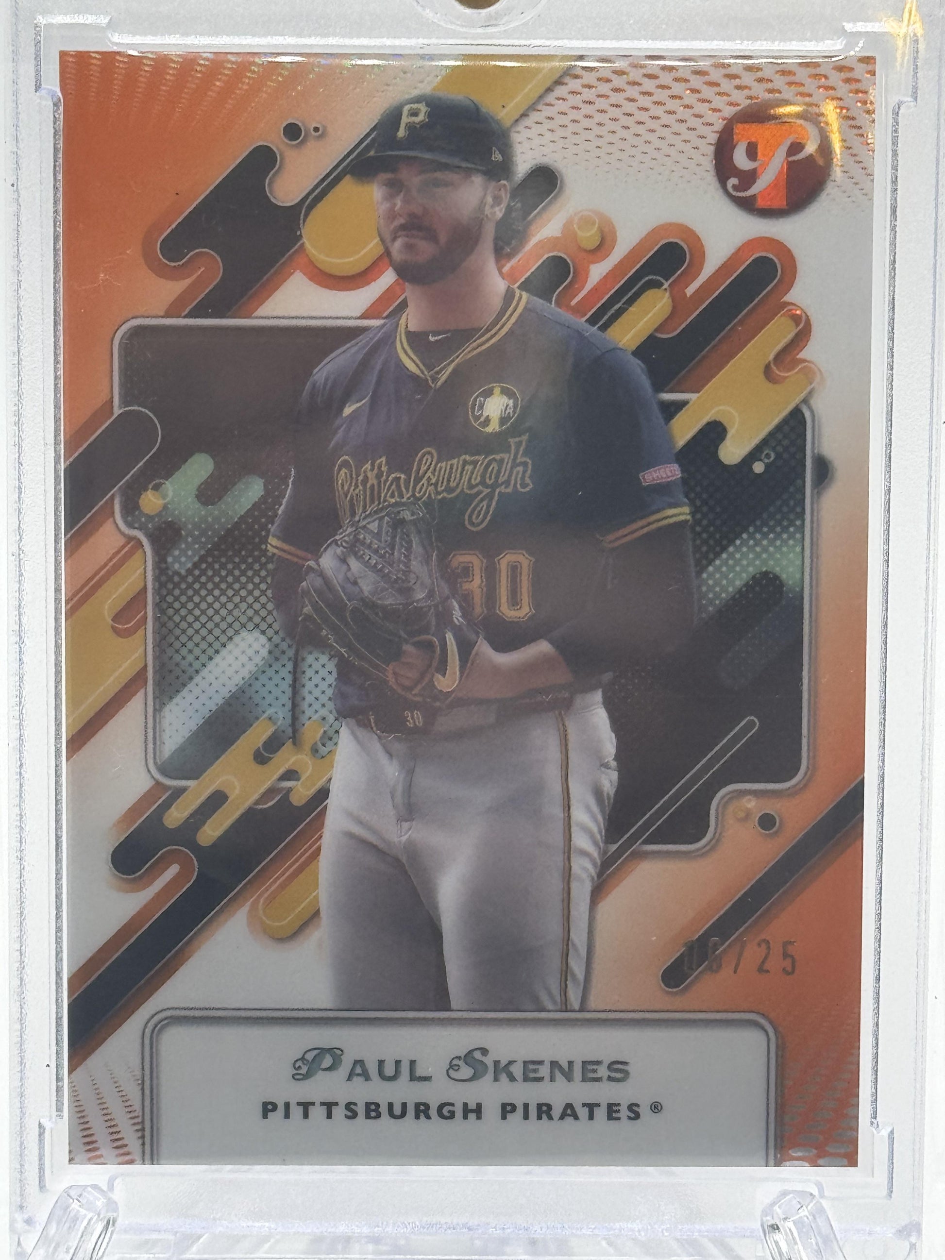 2025 Topps Pristine Paul Skenes Orange Refractor