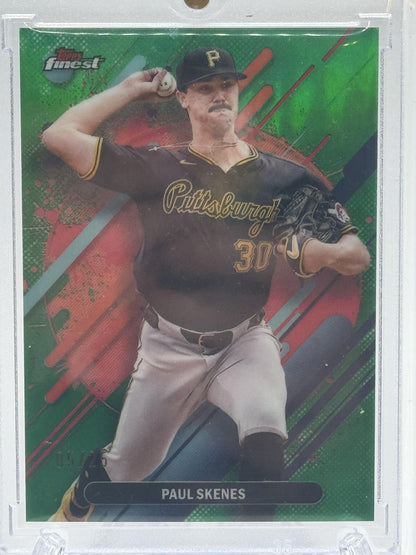 2025 Finest #234 Paul Skenes Green Refractor # 5/25