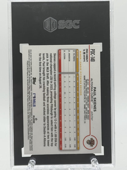 2024 Topps Pro Debut Skenes PDC-140 Chrome Gold Mini 50