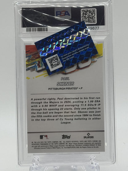 2025 Finest 50 Paul Skenes Oil Spill Refractor PSA 10