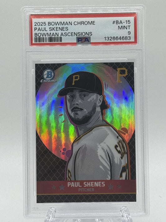 2025 Bowman Chrome BA-15 Paul Skenes Bowman Ascensions PSA 9