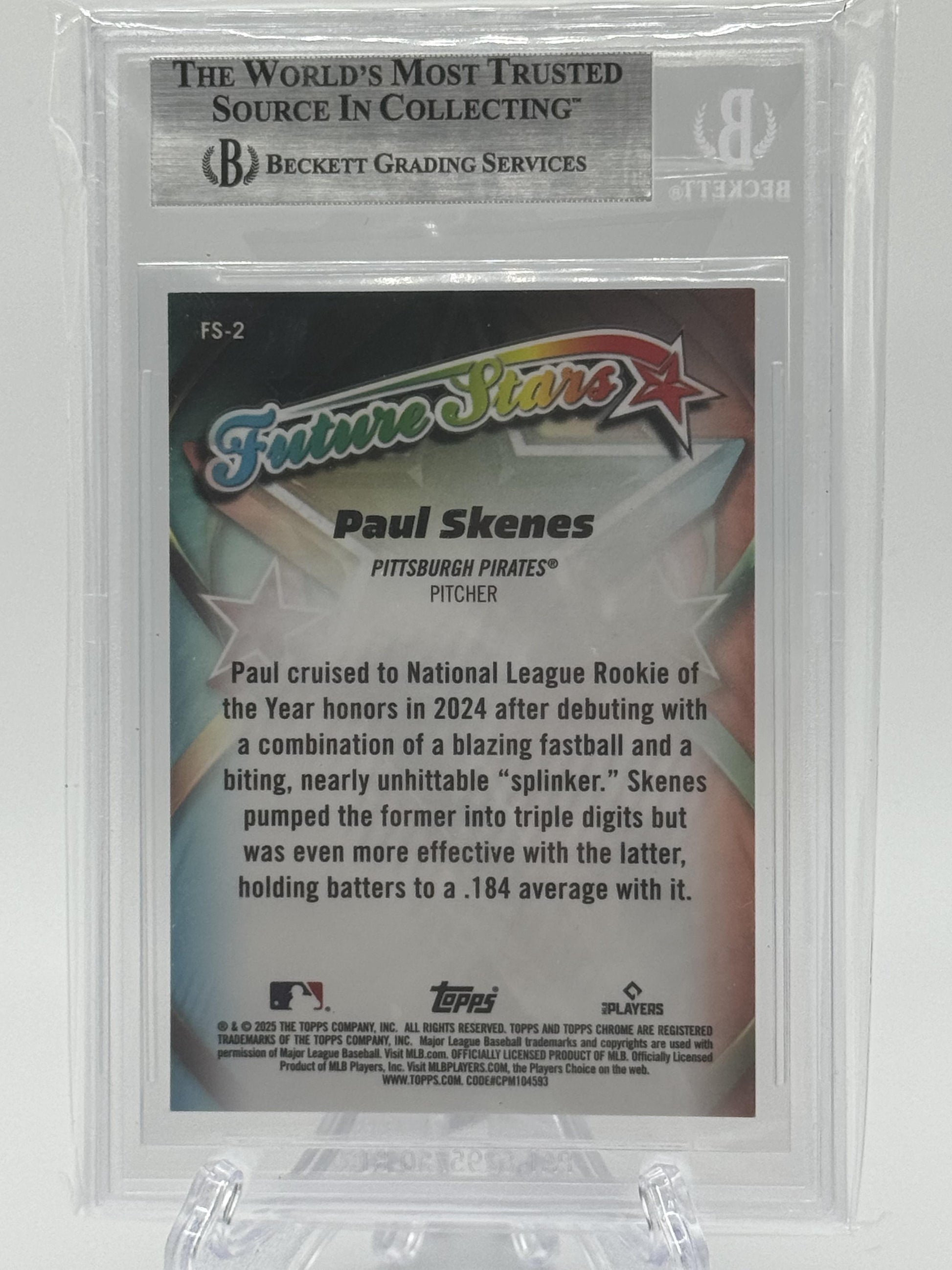 Paul Skenes FS-2 Orange Refractor BGS 9
