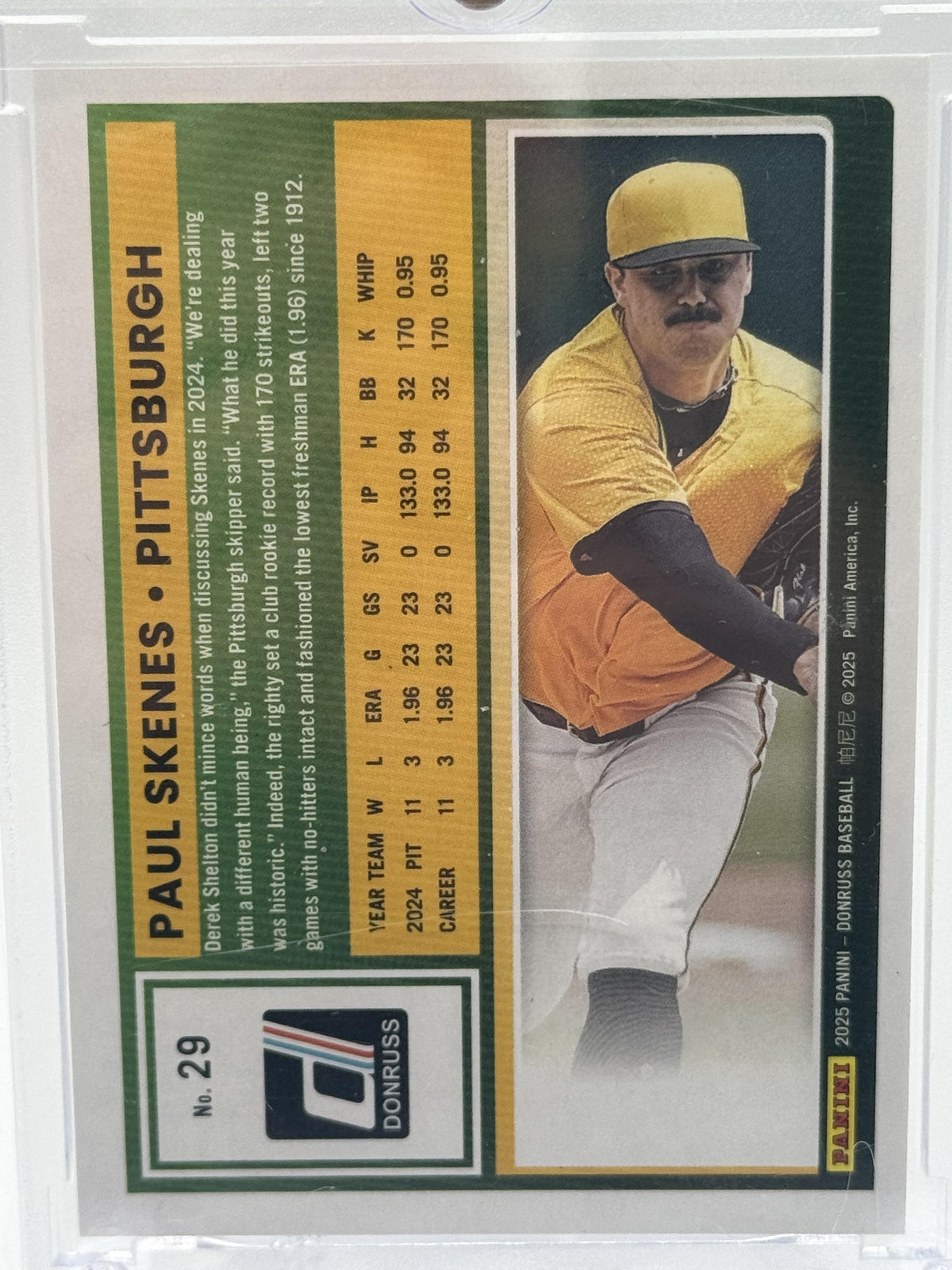 2025 Donruss 29 Paul Skenes Gold 310