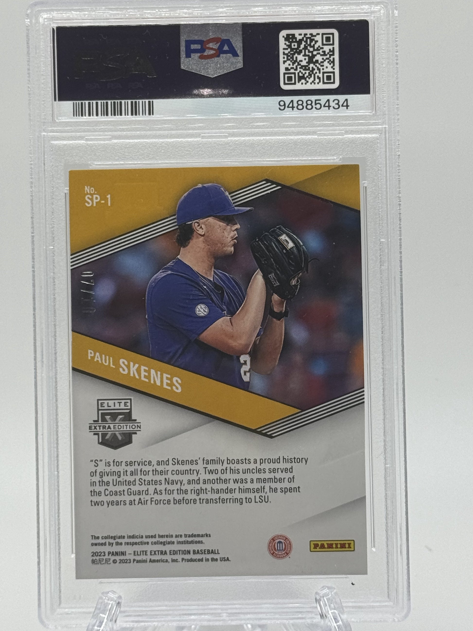 2023 Panini Elite Extra Edition Skenes Spellbound Gold 7