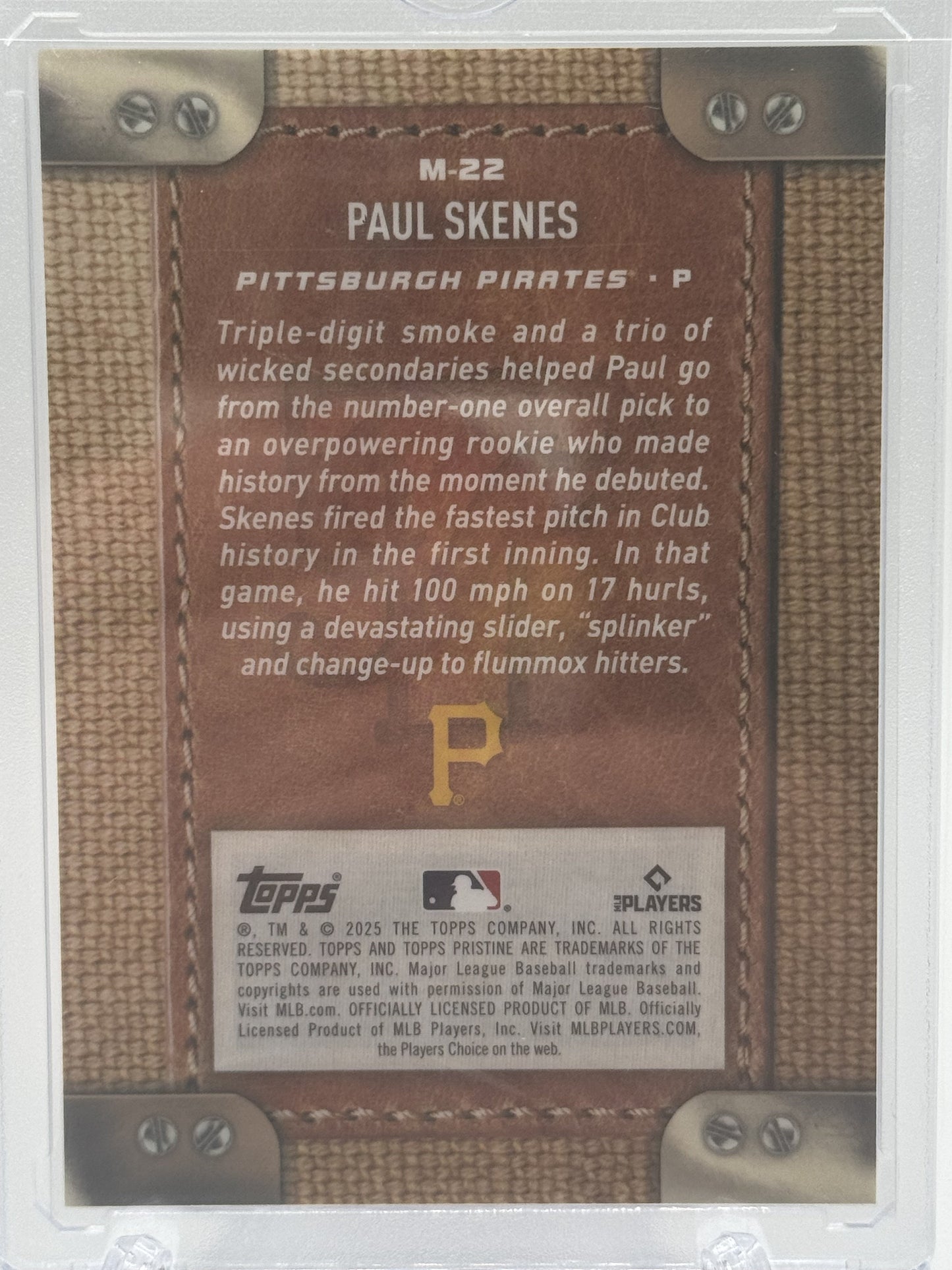 2025 Topps Pristine #M-22 Paul Skenes Monogram