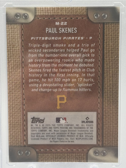 2025 Topps Pristine #M-22 Paul Skenes Monogram