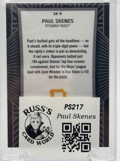 2025 Topps Chrome #SE-9 Paul Skenes Shadow Etch Orange Refractors # 18/25