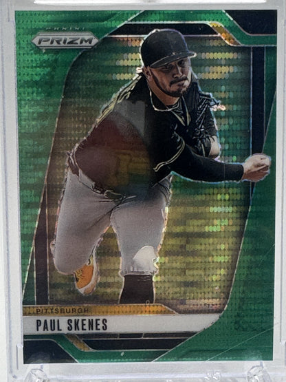 2025 Panini Prizm #248 Paul Skenes Green Pulsar Prizms # 25/25
