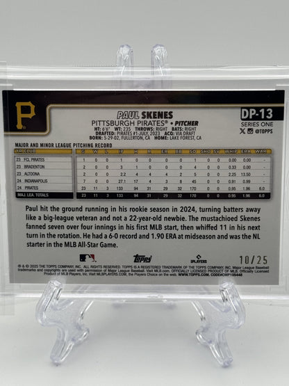 2025 Topps #DP-13 Paul Skenes Dugout Peeks Orange # 10/25