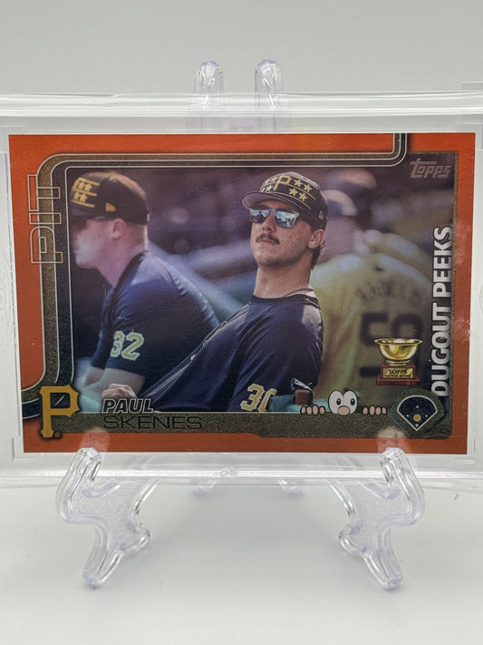 2025 Topps #DP-13 Paul Skenes Dugout Peeks Orange # 10/25