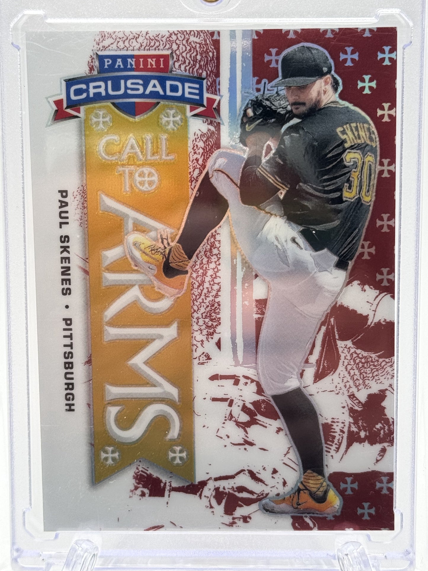 2025 Panini Crusade #18 Paul Skenes Call to Arms Red # 11/25